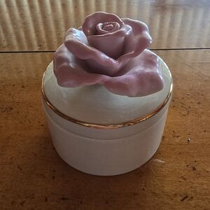 New Vintage 2000s Lenox Rose Blossom Remembrance Box